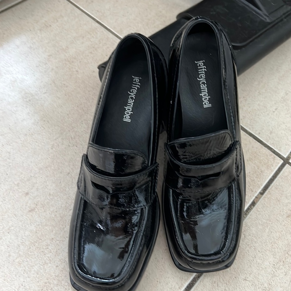 Jeffrey Campbell loafers. Barely worn patent leather.